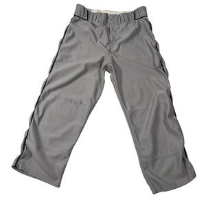 ADIDAS Mens Open Bottom Baseball Pants 31" x 23"  Grey Black‎ Stripe